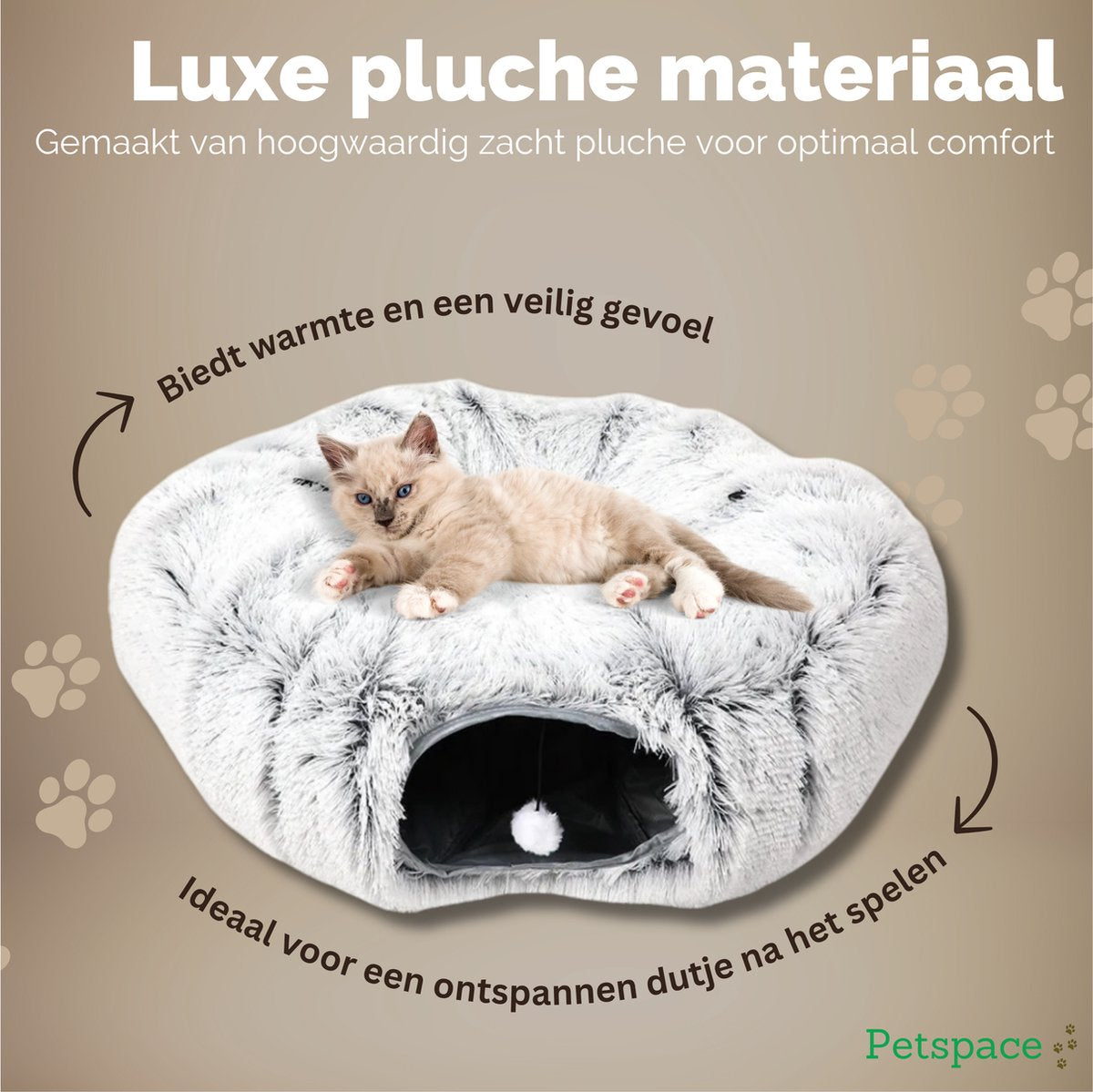 Petspace® Fluffy Donut Tunnel