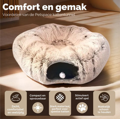 Petspace® Fluffy Donut Tunnel